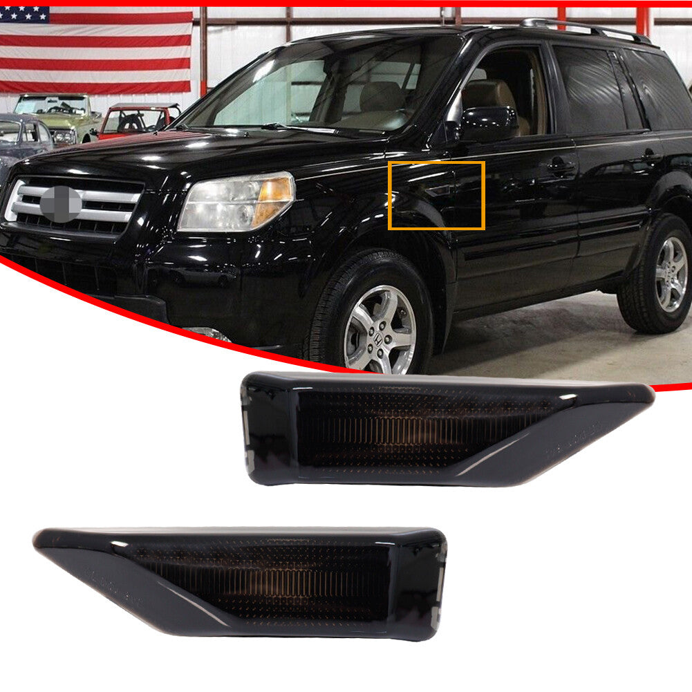 2006 2007 for Honda Pilot Smoked Front Bumper Side Marker Lamp Cover Kit- v