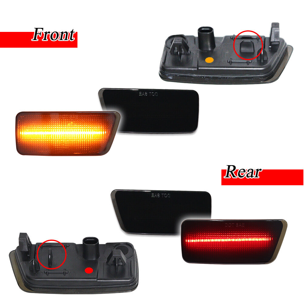 [Plug and Play] Front and rear LED side marker lights for Mustang Sport 2021-2024- v