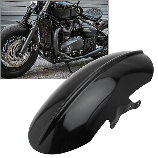 Vivid Black Motorcycle Short Front Mudguard Fender Fit Bobber Speedmaster Q
