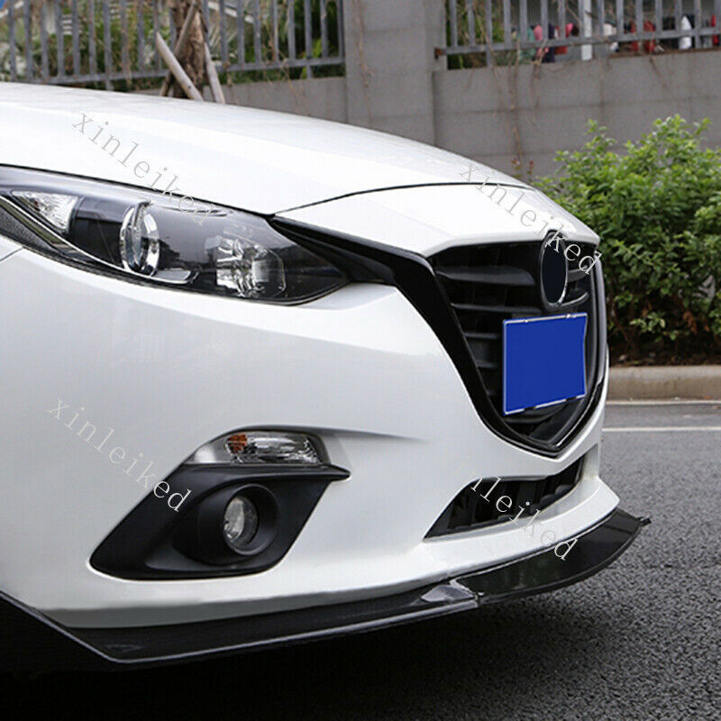 for Mazda 3 Axela 2014-2016 Glossy Black Front Bumper Grille Frame Trim Replace