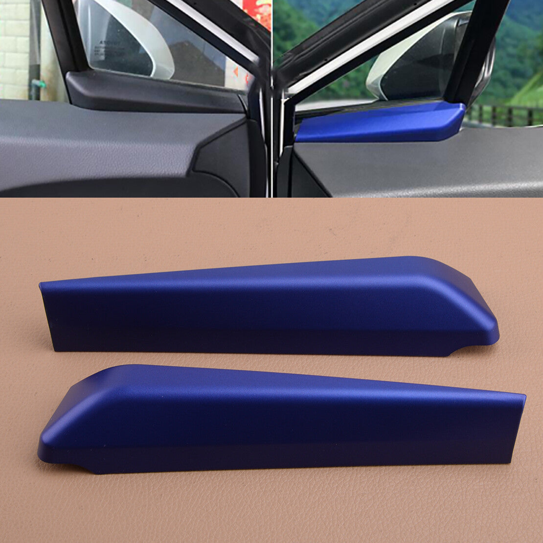 Fit for CHR C-HR 2017-20 Blue Door Window Door A-Pillar Cover Trim v