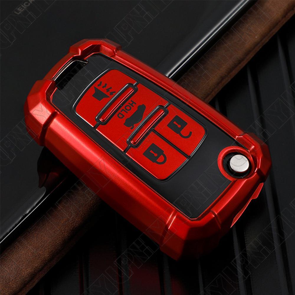 Red Folding Flip Key Cover Fob Case for Chevrolet Camaro for Cruze Equinox 4 Buttons Q