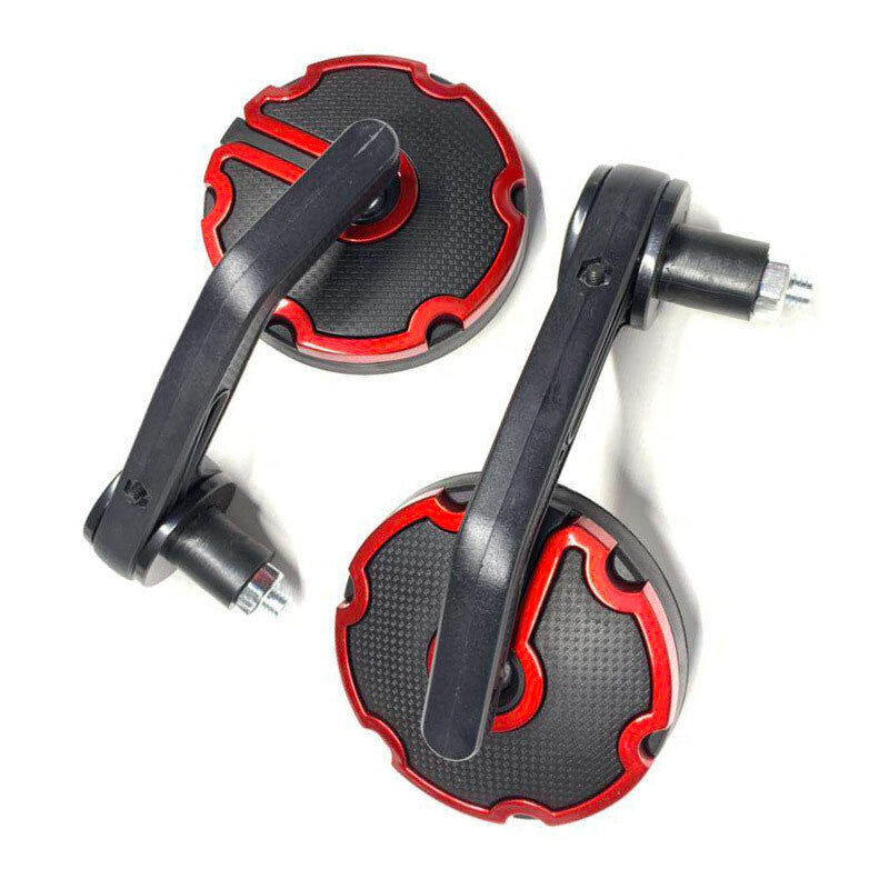 2-piece pole-mounted round rearview mirror for motorcycles and electric scooters - n