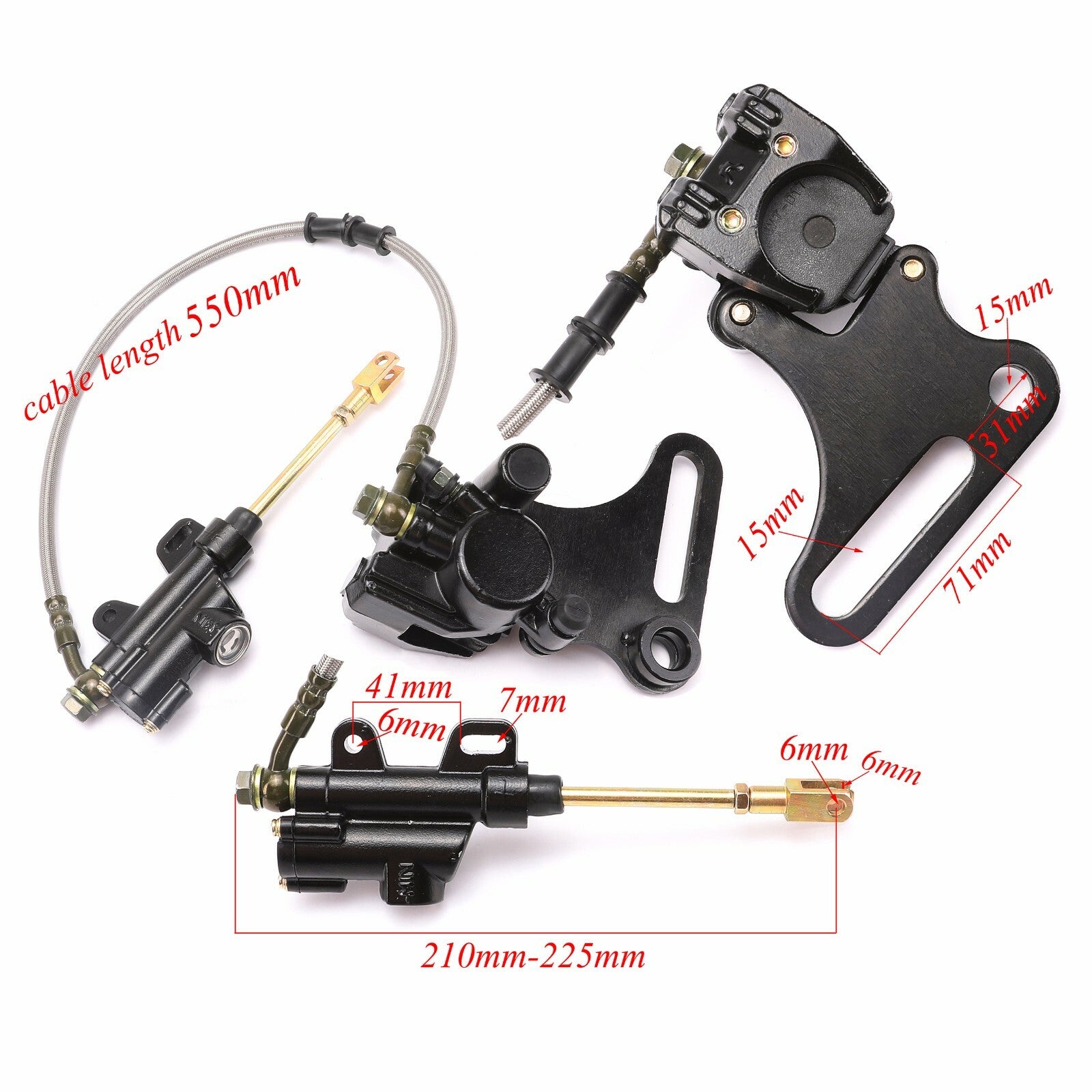 Rear disc brake caliper master cylinder 110cc 125cc 140 150 Pit bicycle Taodao SSR