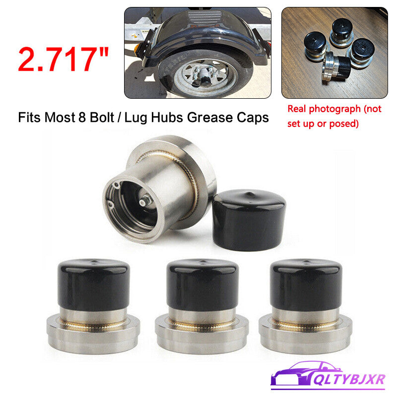 2Pairs 2.717 Trailer Wheel Hub Bearing Buddy Stainless Steel w/Protective Bra