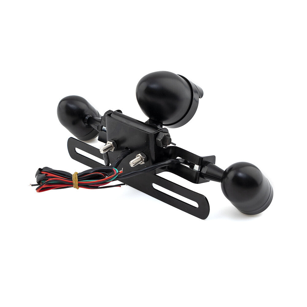 Black Tail Brake Light W/ Turn Signal Lamp For Cafe Racer Bobber Chopper Custom Q