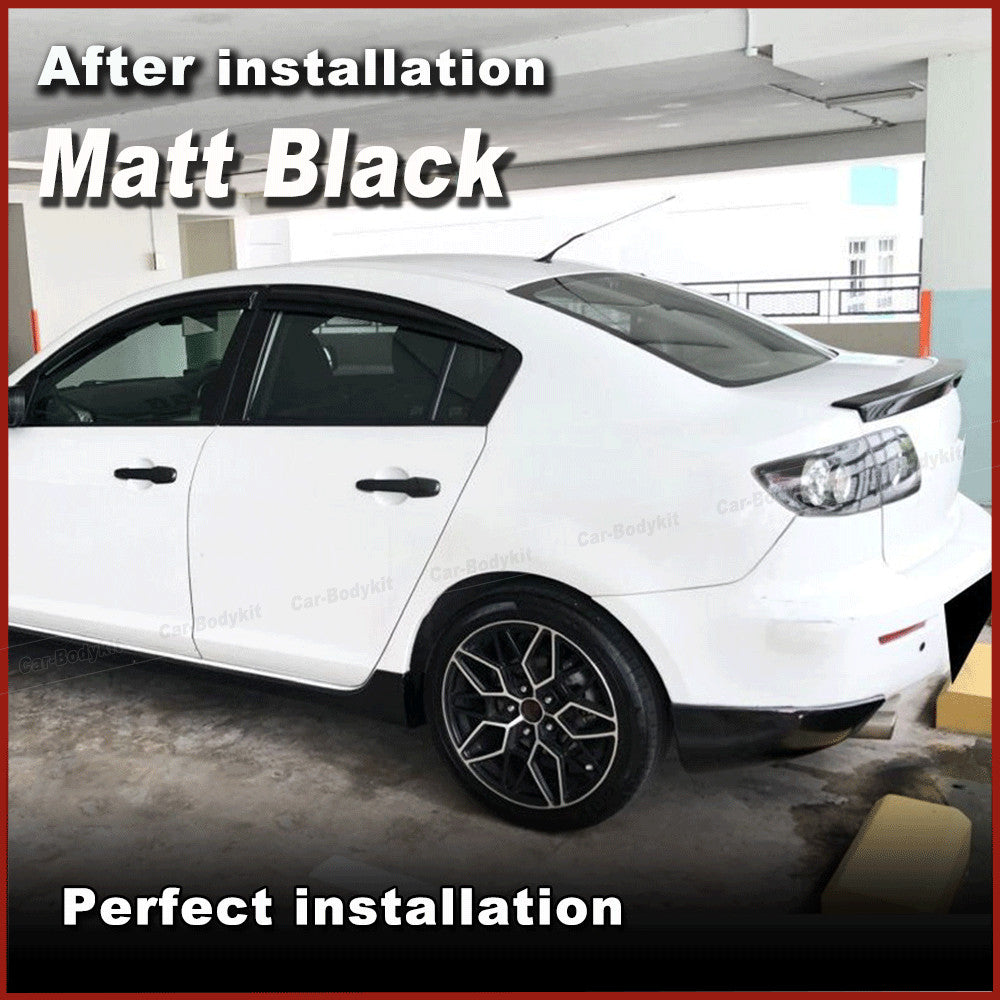 Unpainted PU Rear Splitter Bumper Lips Spats Fit for Mazda 3 Axela 2006-2010
