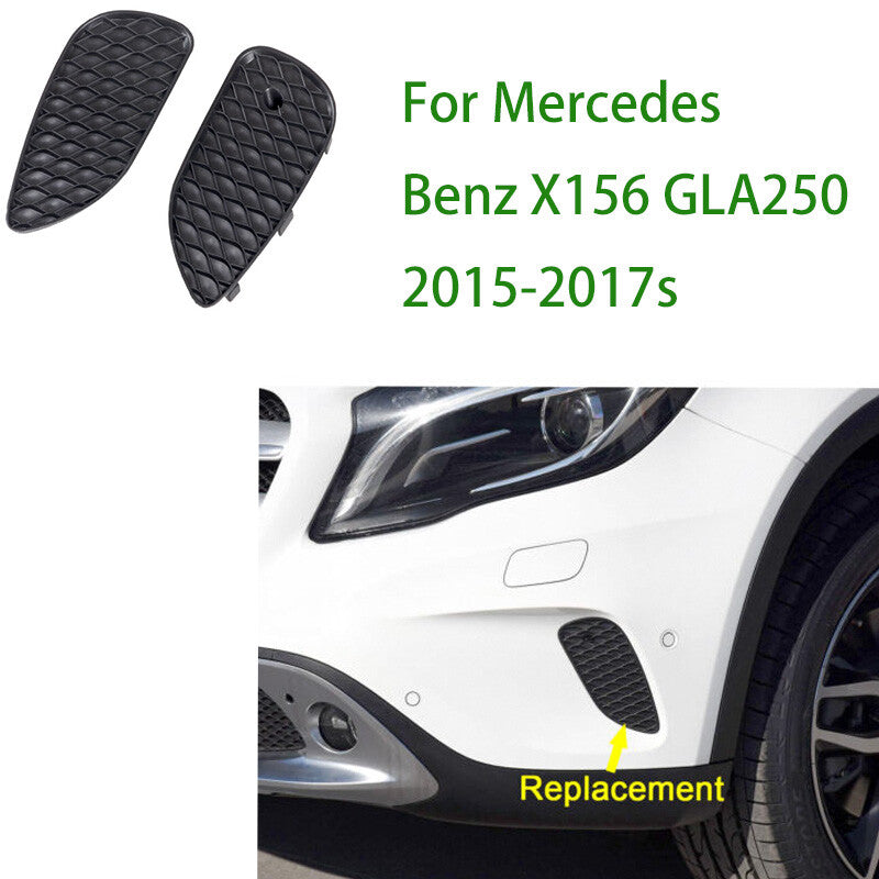A pair of front bumper side grilles fit the X156 GLA250 2015 - 2017s n