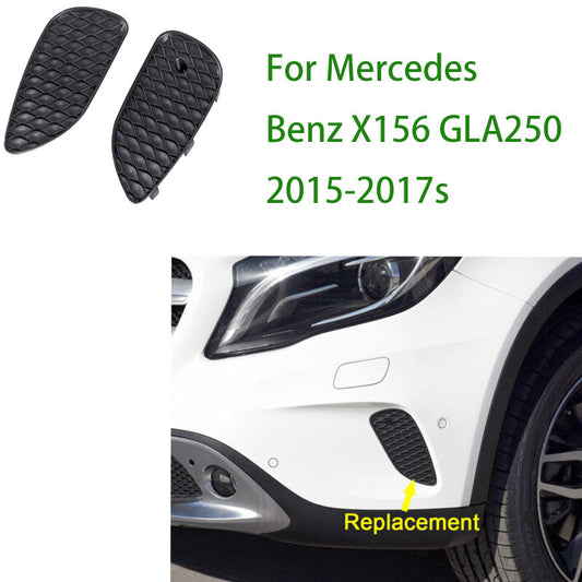 A pair of front bumper side grilles fit the X156 GLA250 2015 - 2017s n