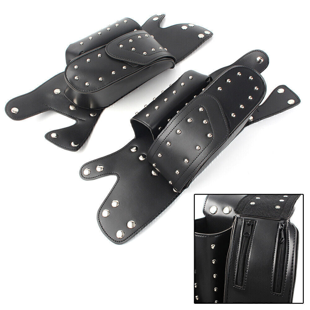 2X Engine Bar Saddlebag Guard Bag Water Bottle Holder for Harley Electra Glides Q