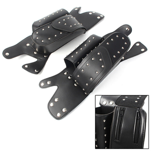 2X Engine Bar Saddlebag Guard Bag Water Bottle Holder for Harley Electra Glides Q