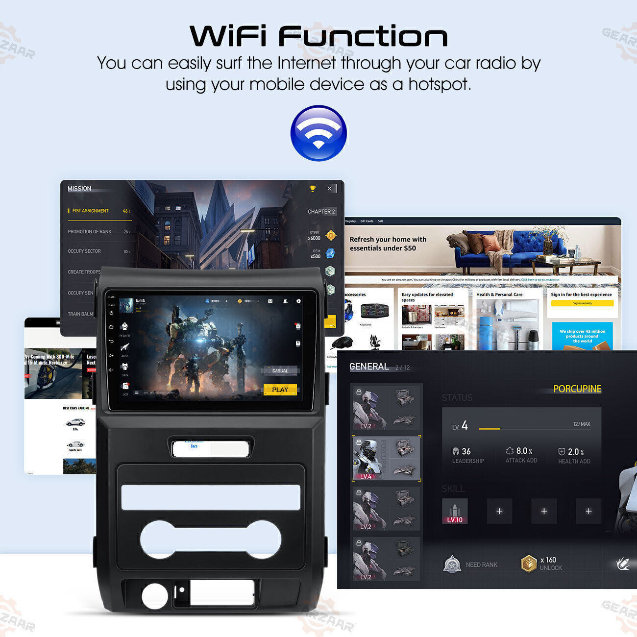 for Ford F150 2009-2012 Apple Carplay Android 13 Car Stereo Radio WiFi GPS SY