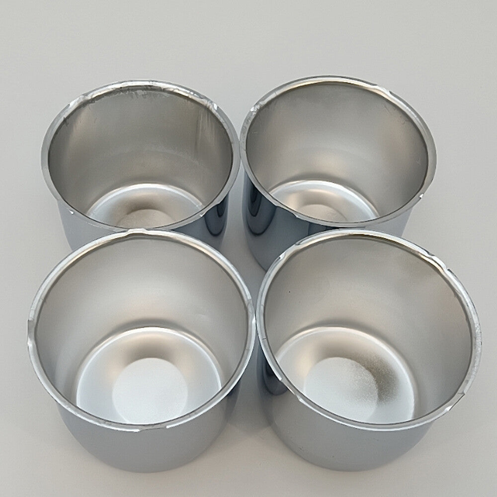 4PCS New Steel Short Chrome Center Caps For 4.25 Center Bore Trailer Wheel Rims Q