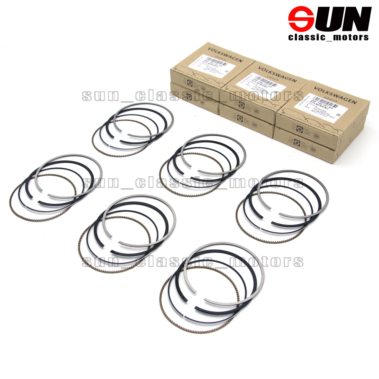 6-piece piston ring set STD for Audi A5, A6, C7, A7, for A8 , Q7 3.0 TFSI, CRE, CTD EA837-