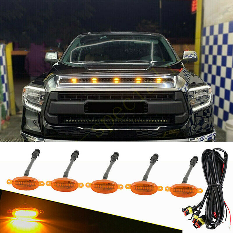 for Toyota Tundra 2008-2021 Car Front Grille LED Light Style Grill Cover Q