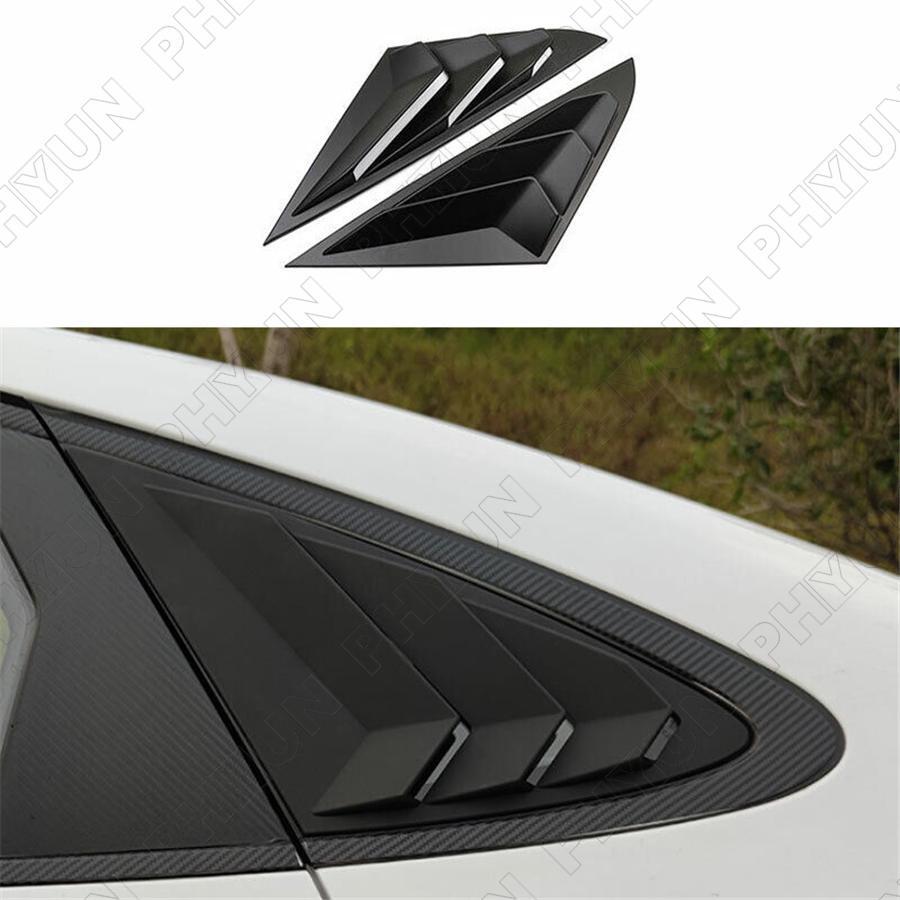 Matte Black Rear Side Vent Window Quarter Louver Cover for Hyundai Sonata 20-23