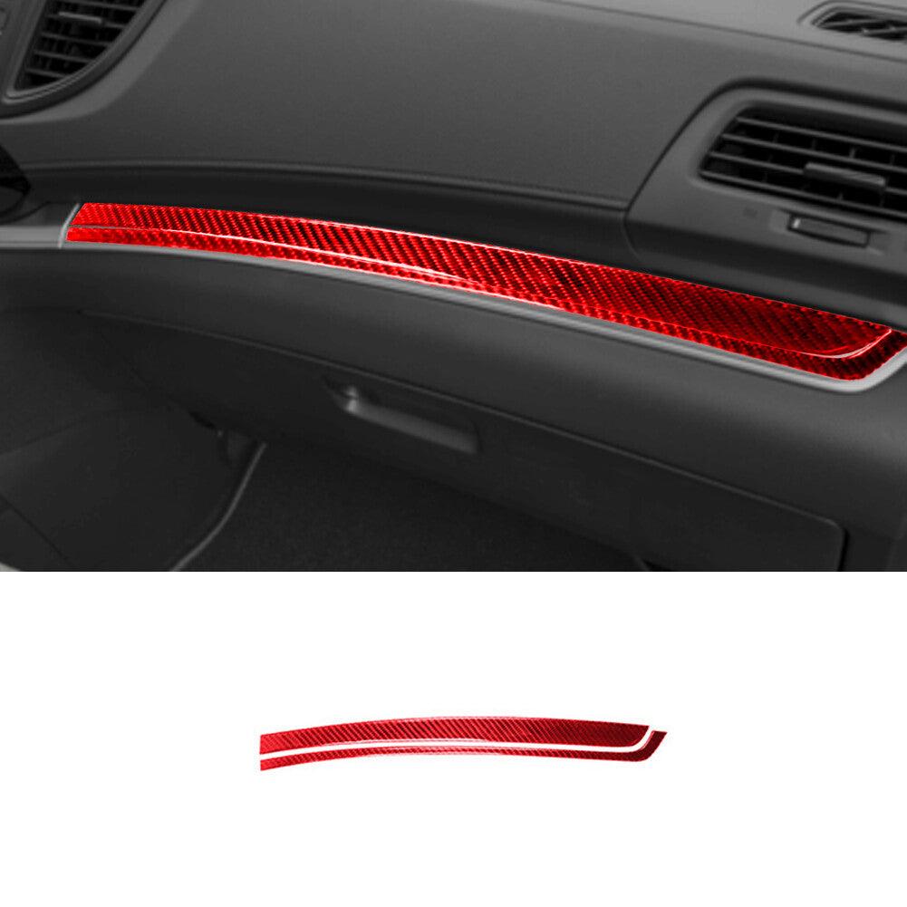 For Lancer Carbon Fiber Front Reading Light Cover Trim Type B Red v