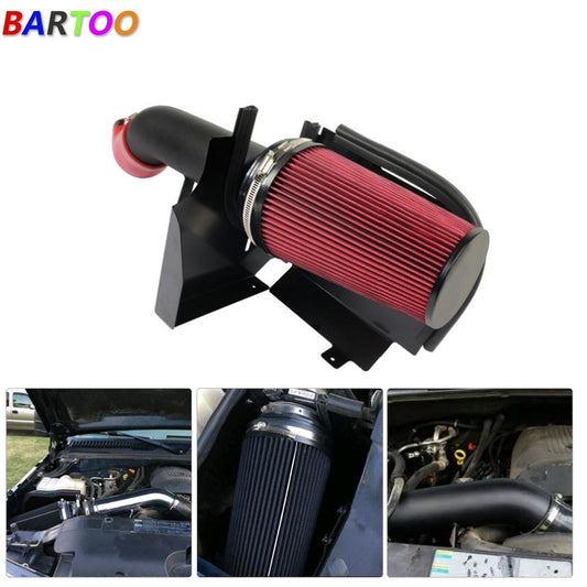 4 Inch Cold Air Intake Kit +Heat Shield for 99-06 for GMC /Chevy V8 4.8L/5.3L RED Q