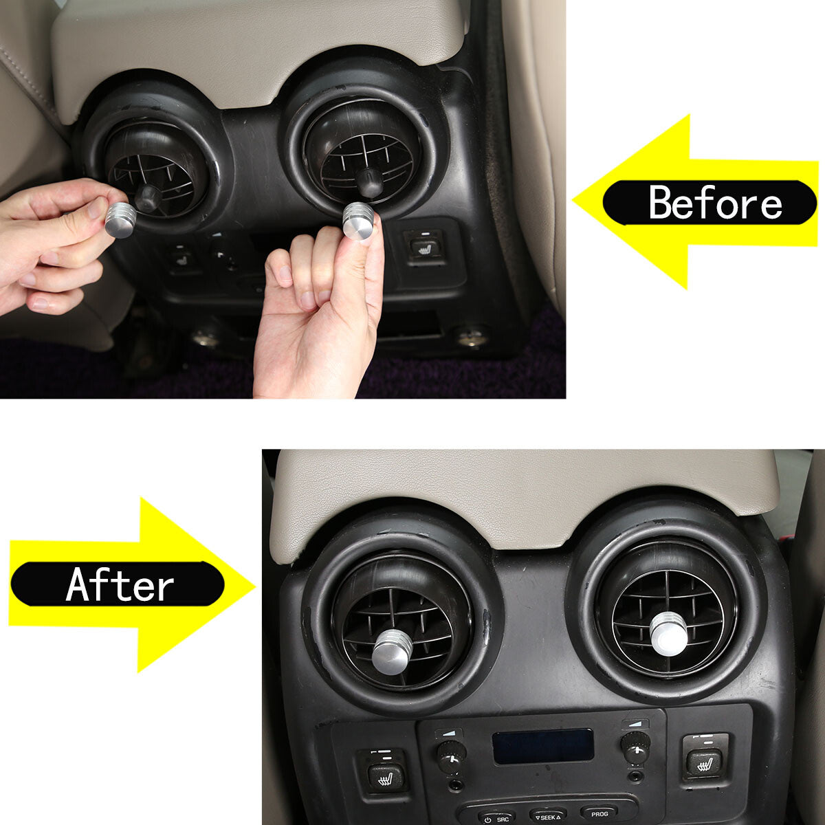 Alloy air conditioner control rod cover decorative accessory suitable for Hummer H2 03-07