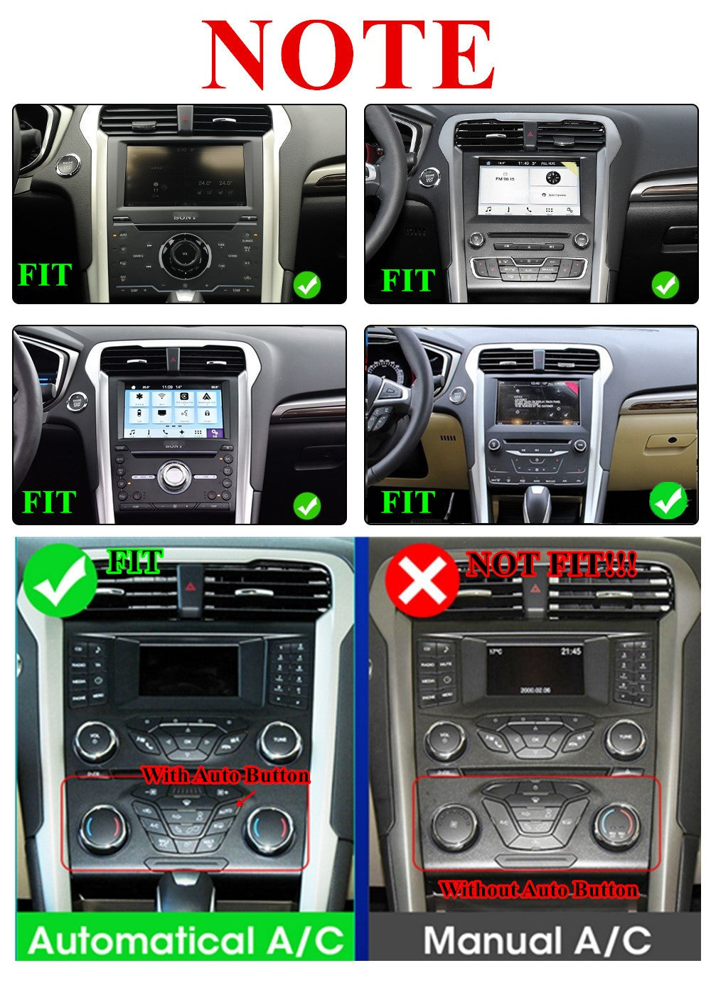 9.7Car Stereo Radio Navi GPS WIFI 3G 4G OBD for Ford Fusion/ Mondeo 2013-2020
