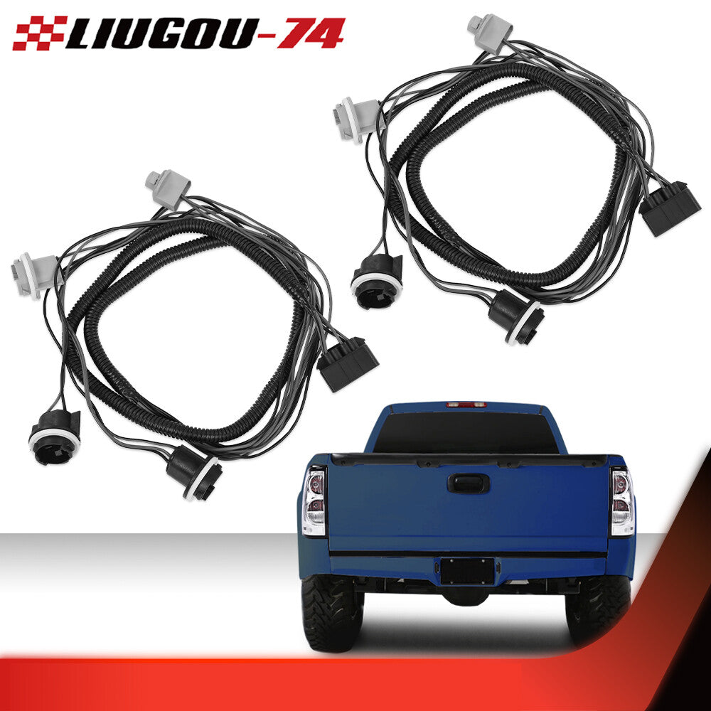 Fits for Silverado 1500 2500 HD 3500 Hybrid Tail Light Wire Harness LH&RH 1 Pair - v