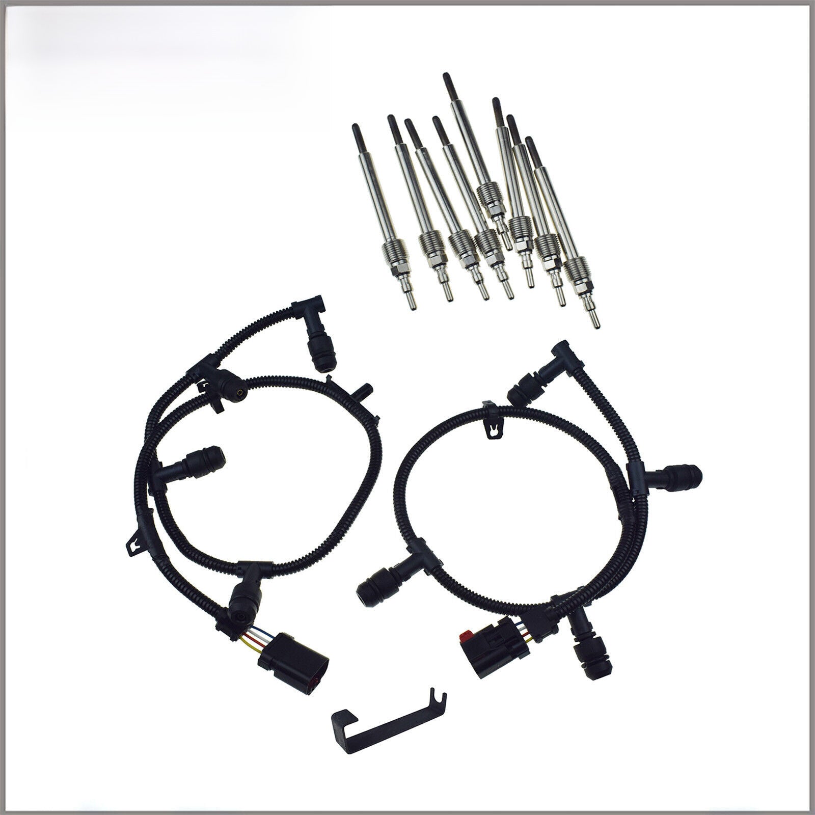 for Ford F250 F350 F450 6.0L Glow Plug + Harnesses Left Right Kit