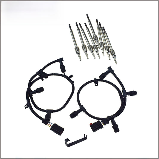 for Ford F250 F350 F450 6.0L Glow Plug + Harnesses Left Right Kit