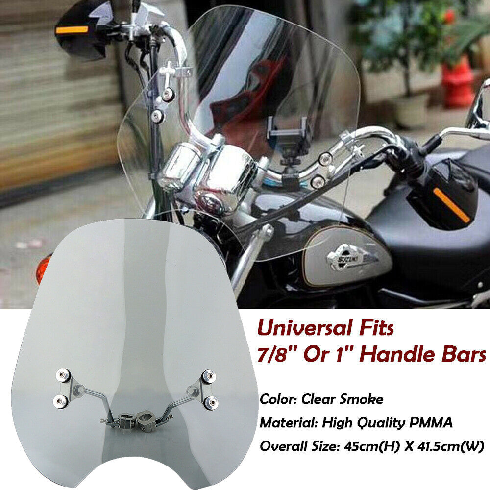7/8 inch 1 inch windshield, windshield, handlebars, motorcycle smoke, suitable for Honda , general purpose