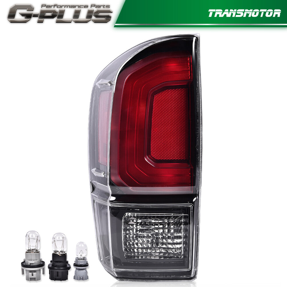 Fits 16-21 for Tacoma Black Bezel Tail Light Brake Light Driver Side - v