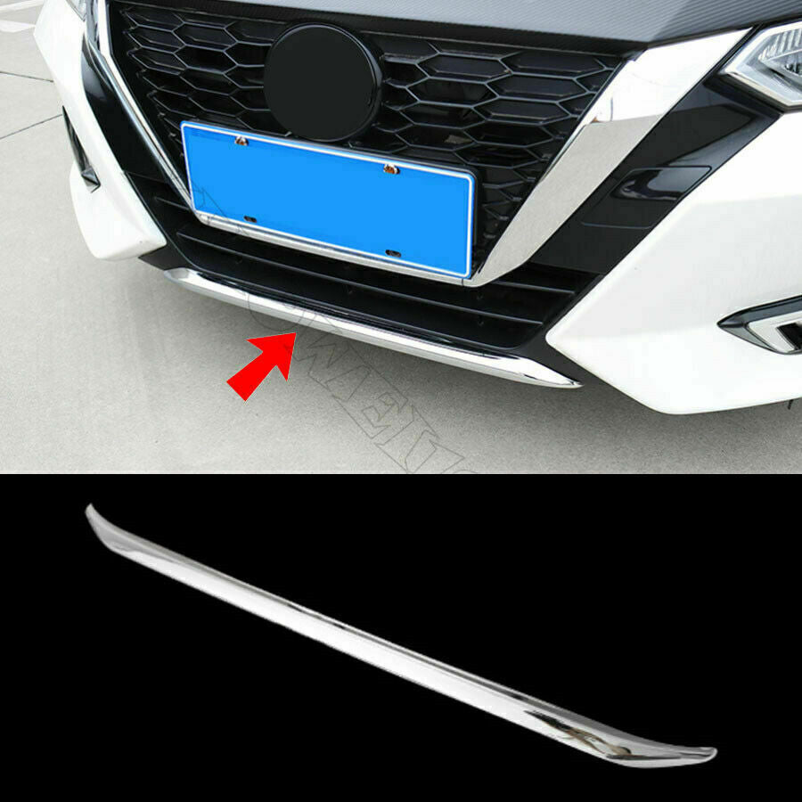 1P for Nissan Sentra Sylphy 2020-2022 Chrome Front Bumper Lower Strip Guard Trim