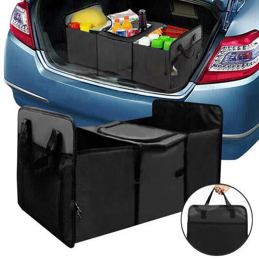 WATERPROOF 3-IN-1 COLLAPSIBLE CAR BOOT FOLDABLE ORGANISER STORAGE BOX COOLER BAG Q