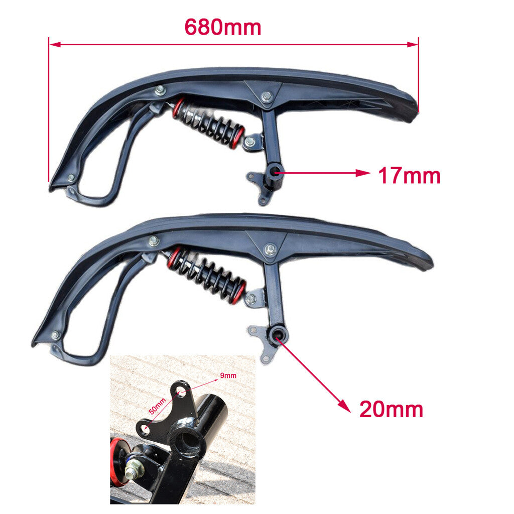 Kids ATV UTV Buggy Quad Snowmobile Plastic Black Skis sled