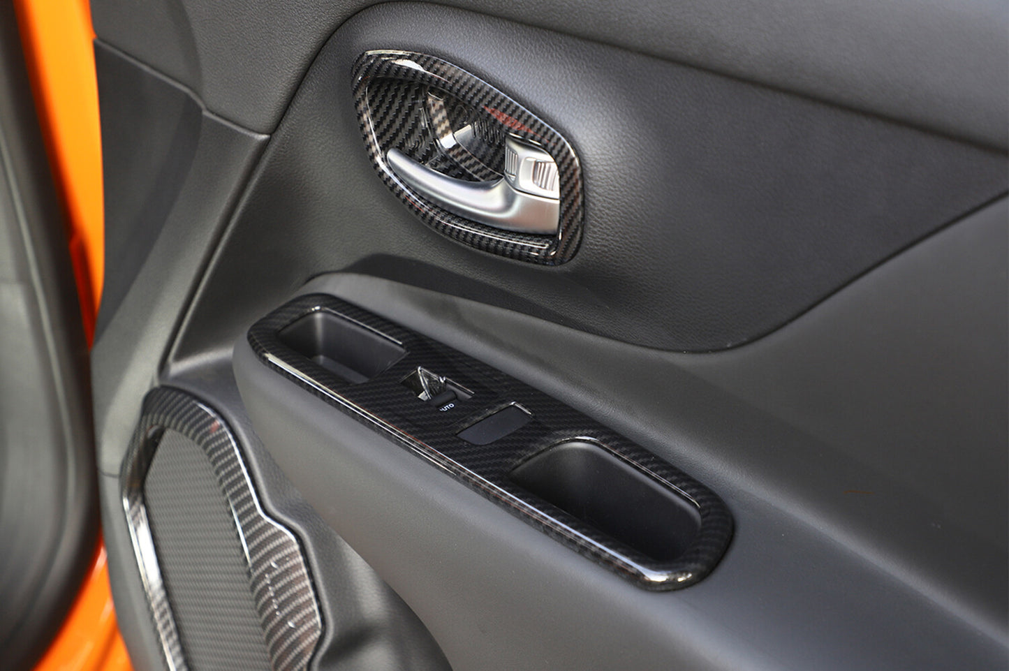 Full Set Interior Trim Parts for Jeep Renegade 2016-2022 Carbon Fiber Look 31pcs