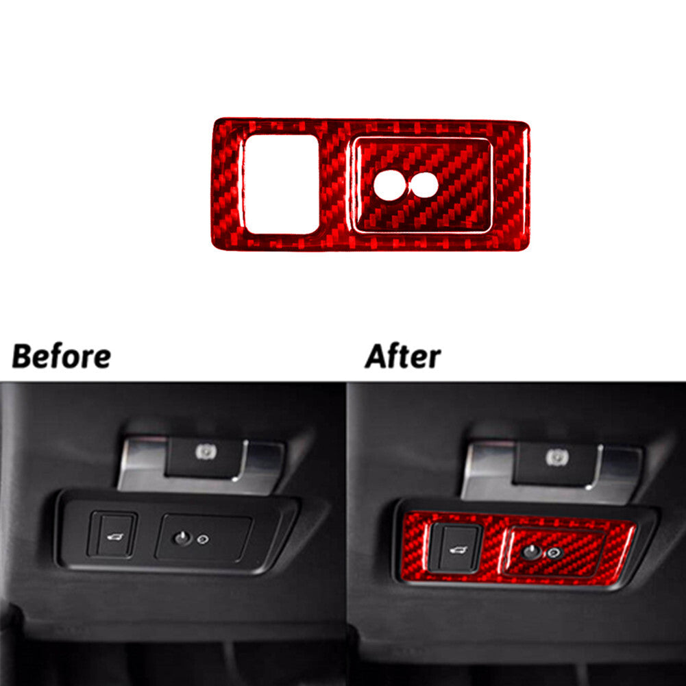 2x Red Carbon Fiber Center Air Vent Outlet Cover Trim for Honda S2000 2004-2009 v