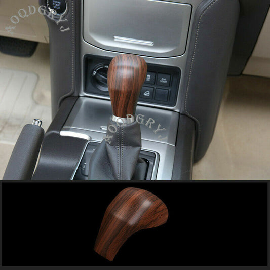 for Toyota Prado 150 2018-2021 Wood Grain Interior Gear Shift Knob Cover Trim