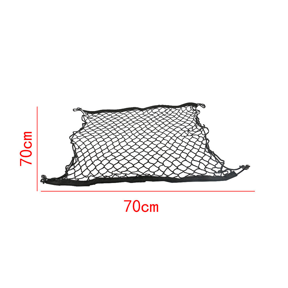Net Mesh Storage Organizer Bag Pocket Cage Black For Universal Car Trunk Cargo Q