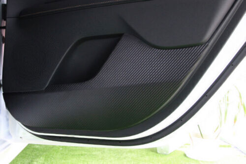 4P PU Carbon Fiber Look Inner Door Anti-Kick Panel Trim for Kia K3 Forte 19-2021