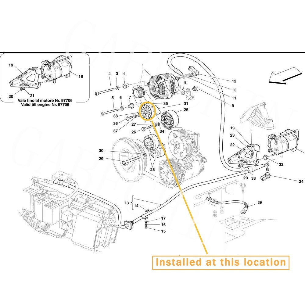 Equipment Manufacturer  for Ferrari 430 California and for Maserati GranTurismo belt pulleys: 226205