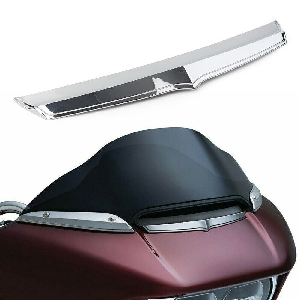 Chrome Front Fairing Air Flow Vent Accent Trim for Harley Road Glide 2015-Up