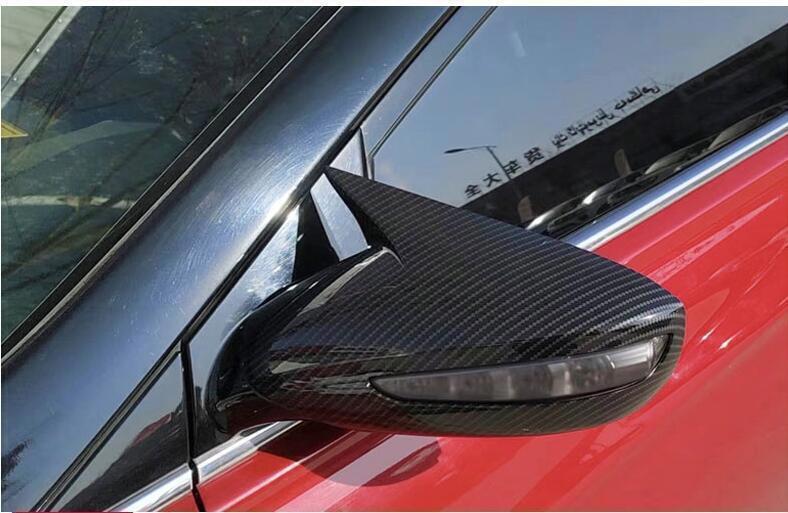 Exterior Ox Horn Rear View Side Mirror Cover Trims for Hyundai Sonata 2011-2014