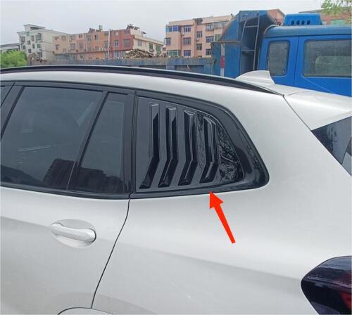 for BMW X3 iX3 X3M 2018-23 Black ABS Rear Quarter Window Louver Scoop Trim Vent