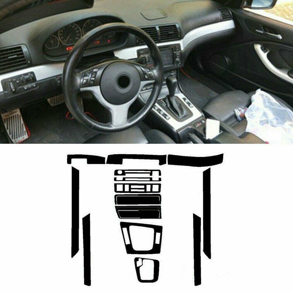 Interior Dash Wrap Trim For 3 Series E46 1998-2005 Carbon Fiber 3D Sticker