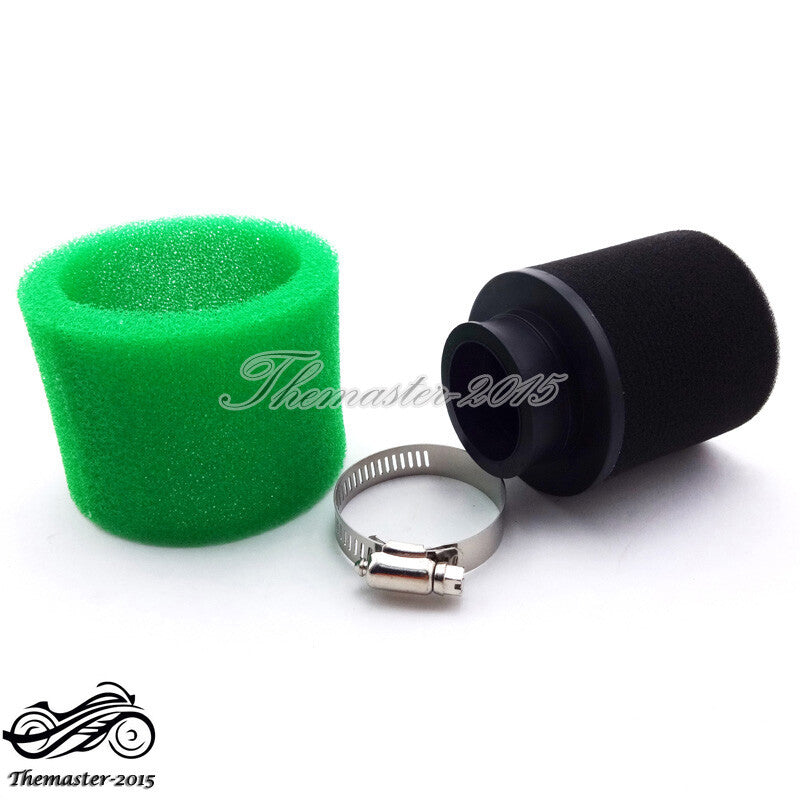 38mm Foam Air Filter Green For ATV Quad Pit Dirt Bike Go Kart Scooter Moped Q