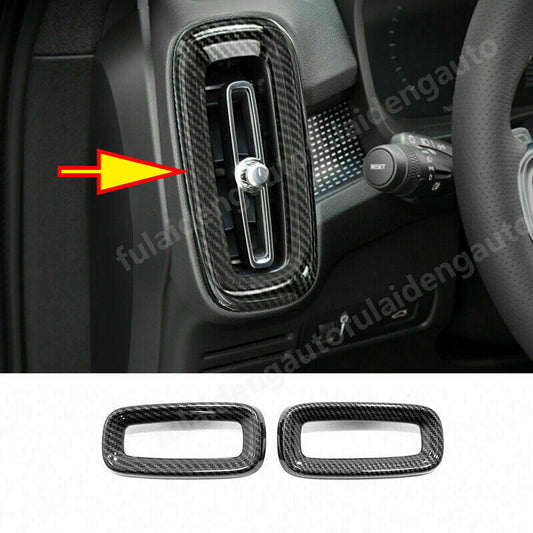 for Volvo XC40 2019 2020-2022 Carbon Fiber Inner Side Air Vent Outlet Cover Trim
