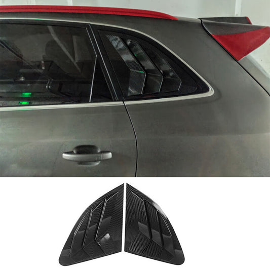 for Audi Q5 SQ5 2009-17 Carbon Fiber Quarter Window Louver Scoop Side Vent Trim