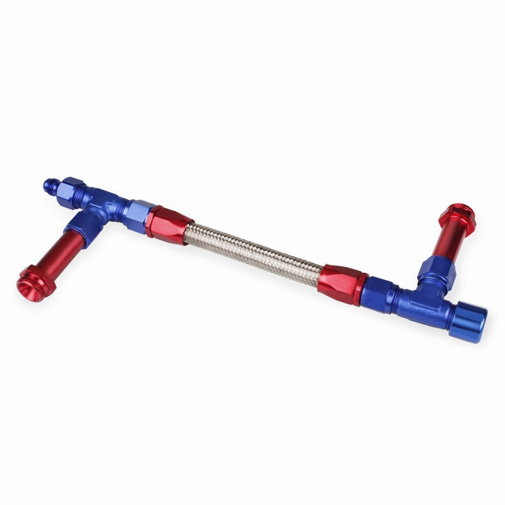 REDBLUE Dual Feed Carb Fuel Line Kit Holley 4150 Carburetor Anodized Braided AN8