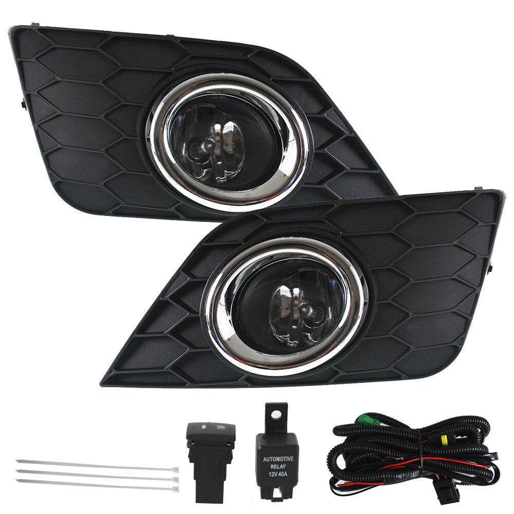 Front bumper fog light kit with wiring switch for 2016-2019 Sentra LH+RH- n