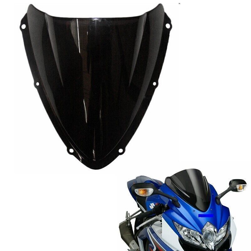 Windscreen Windshield Double Bubble Black for Suzuki GSXR 600 750 2008 2009 2010