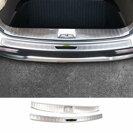 for Kia Carnival 2022-24 Silver Steel Rear Bumper Protector Sill Plate Guard 2P