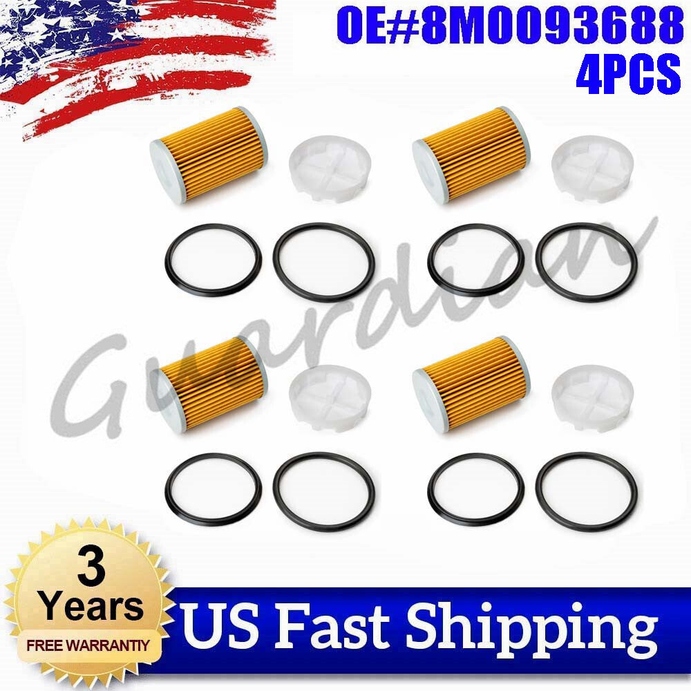 4PCS Fuel Filter and Filtering Disk 35-8M0093688 for Mercury Marine Mercruiser